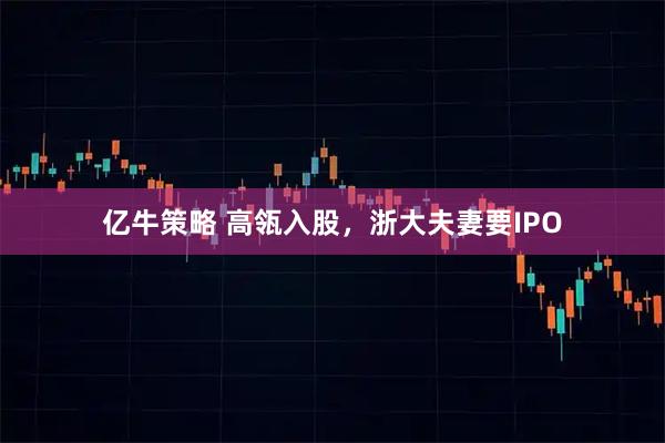 亿牛策略 高瓴入股，浙大夫妻要IPO