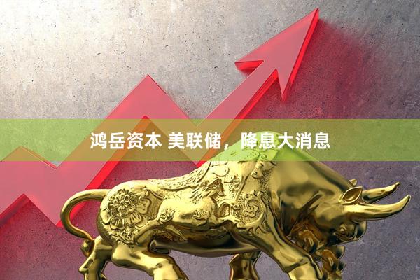 鸿岳资本 美联储，降息大消息