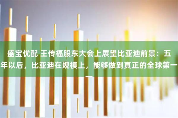 盛宝优配 王传福股东大会上展望比亚迪前景：五年以后，比亚迪在规模上，能够做到真正的全球第一