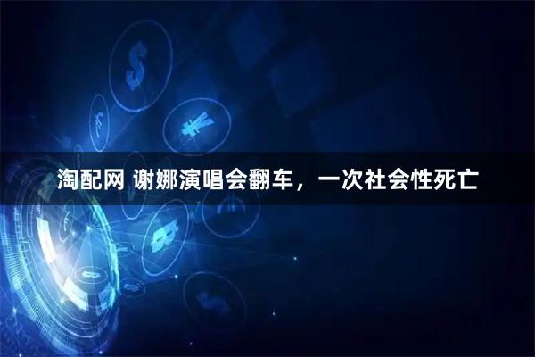 淘配网 谢娜演唱会翻车，一次社会性死亡