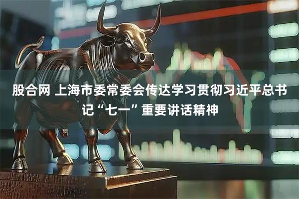 股合网 上海市委常委会传达学习贯彻习近平总书记“七一”重要讲话精神